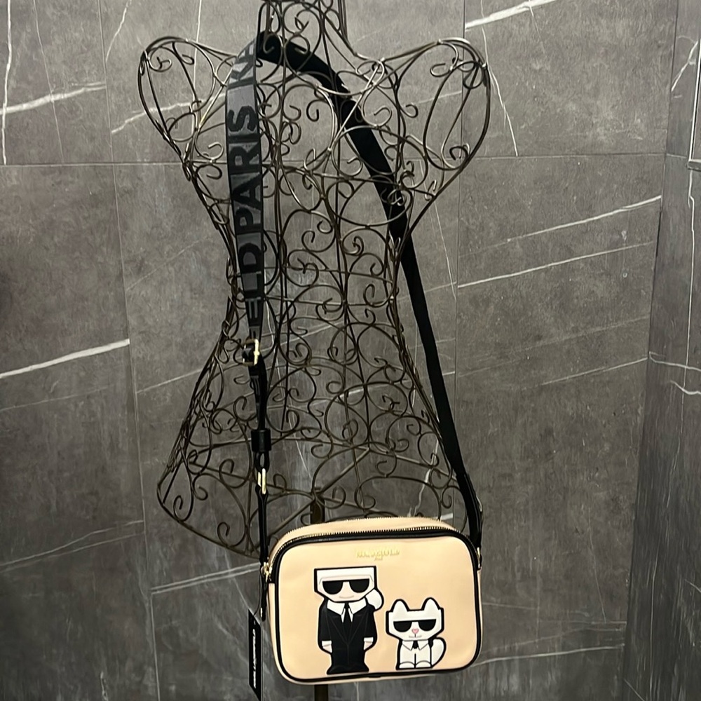 Karl Lagerfeld NWT Crossbody Fwn/Blk
